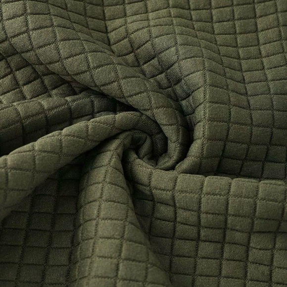 😎 Army Green Quilted Hoodie - Picture 6 of 14